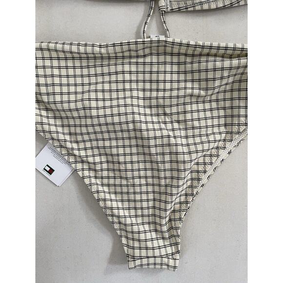 Tommy Hilfiger Swim XS/S Bikini Swimsuit Multicolor Plaid Swimwear - Picture 7 of 9